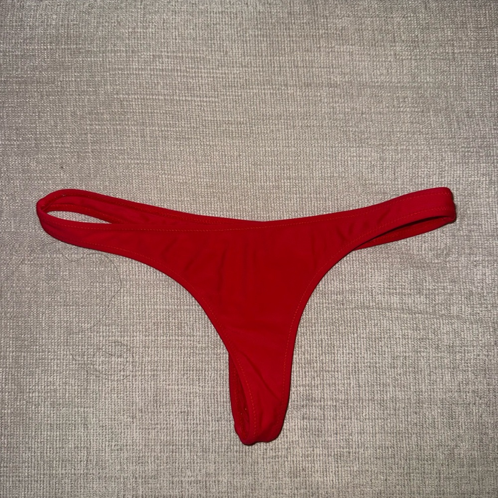 White Fox Boutique Red Women's Bikini Bottom - Minimal Coverage